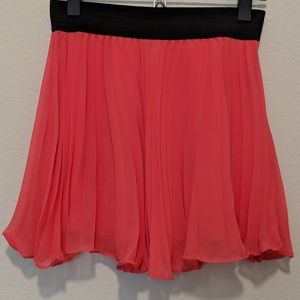 Peachy Pink Pleated Skirt